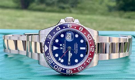 rolex pepsi white gold